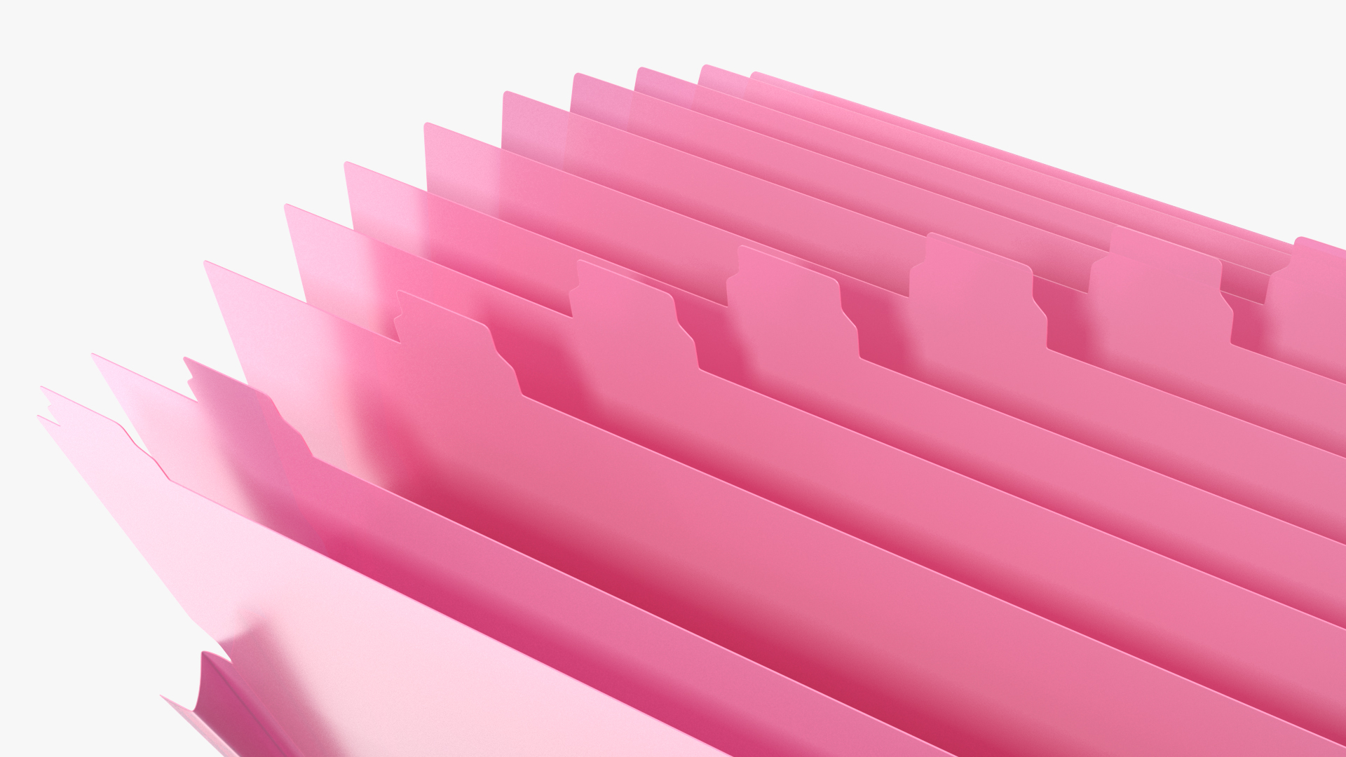 Pocket File Folders Open Pink 3D model