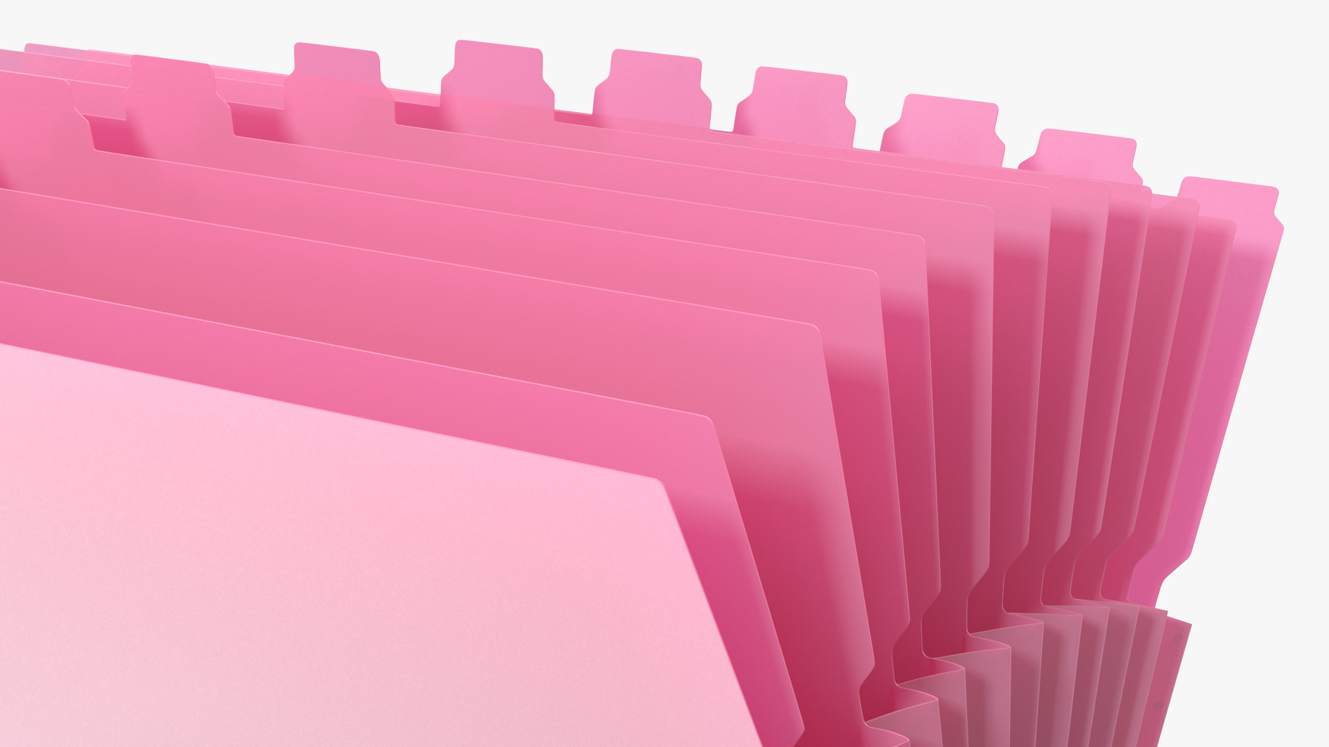 Pocket File Folders Open Pink 3D model