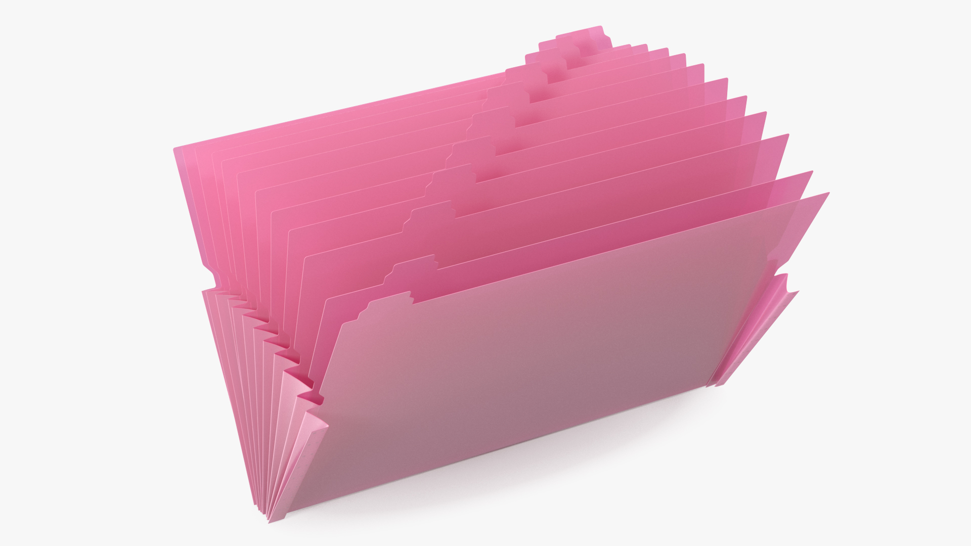 Pocket File Folders Open Pink 3D model