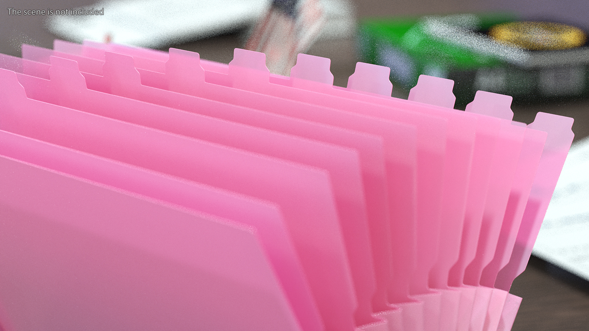 Pocket File Folders Open Pink 3D model