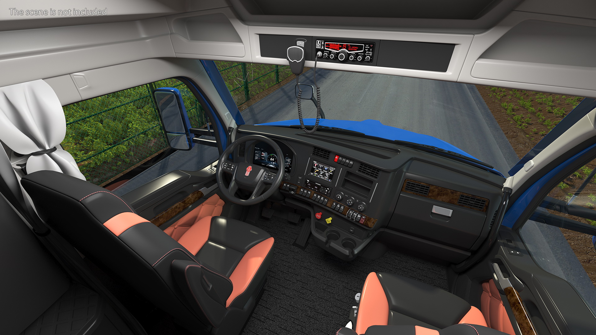 Kenworth Truck With Semi Trailer 3D