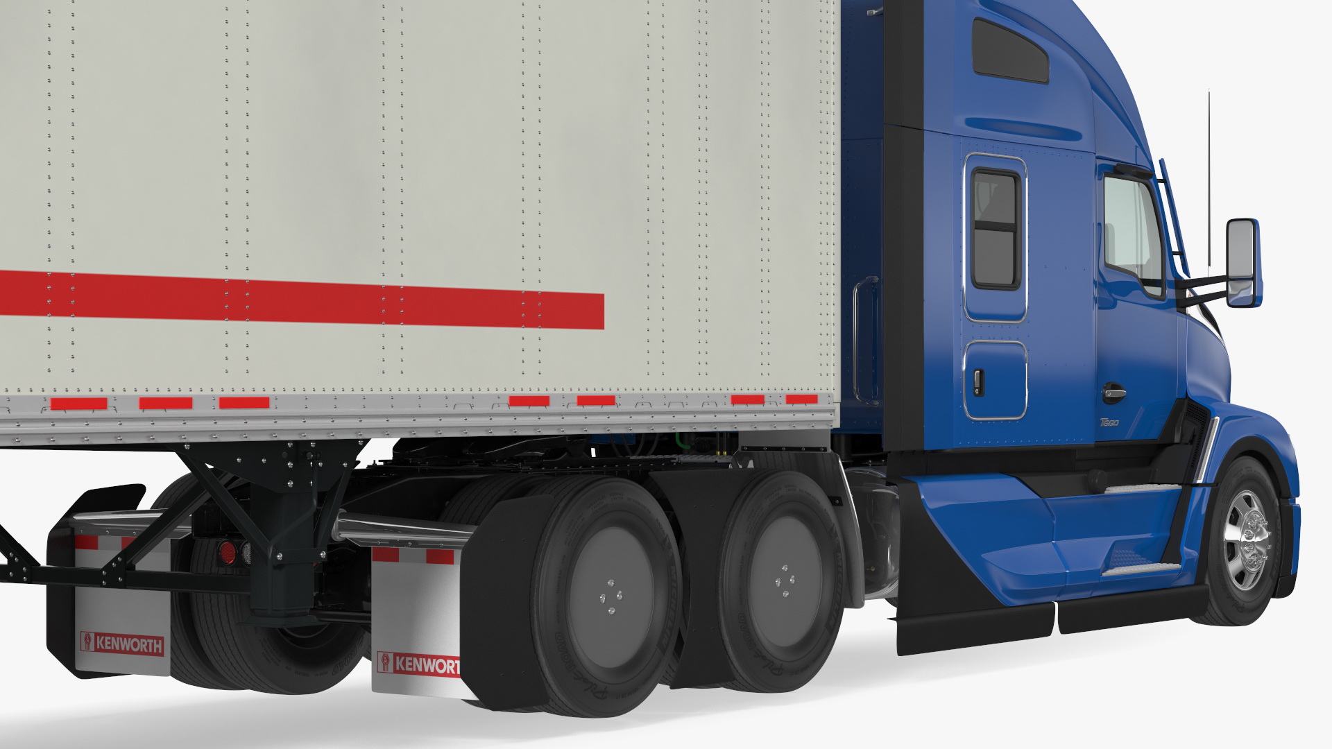 Kenworth Truck With Semi Trailer 3D