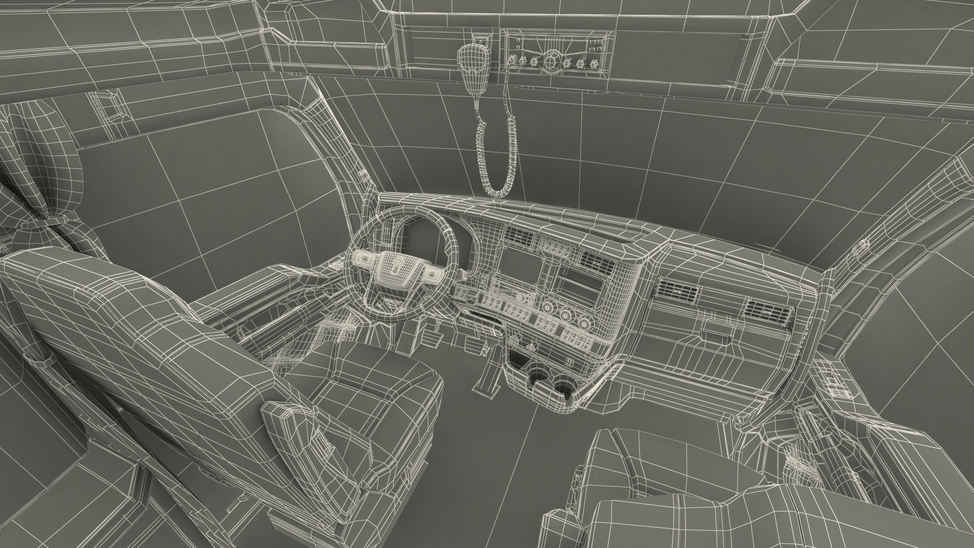 Kenworth Truck With Semi Trailer 3D