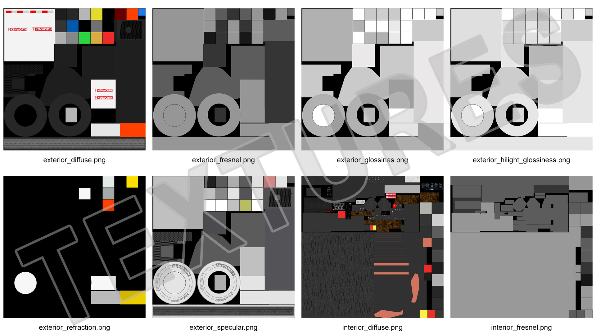 Kenworth Truck With Semi Trailer 3D