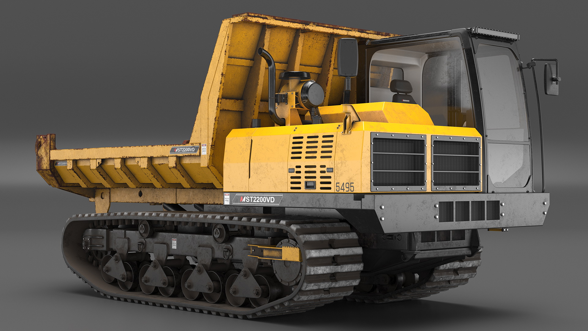 3D Morooka Dumper Dirty Rigged for Maya