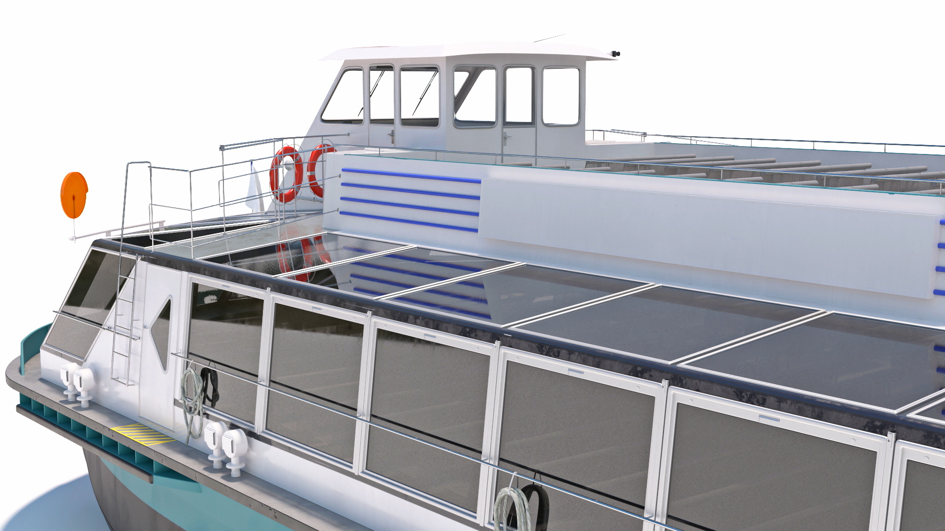 Modern Passenger Ferry Boat 3D