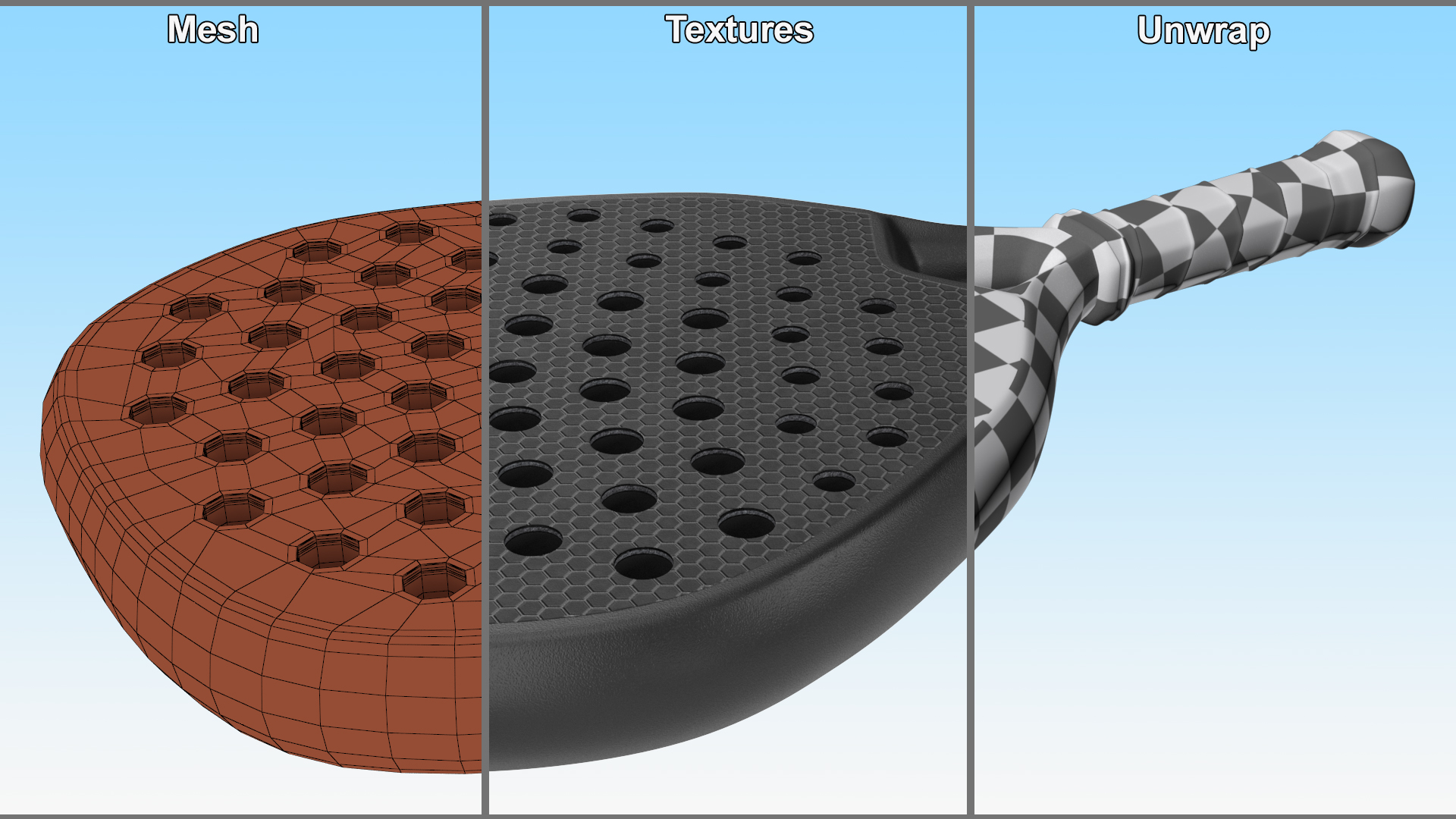 Padel Tennis Racket 3D model