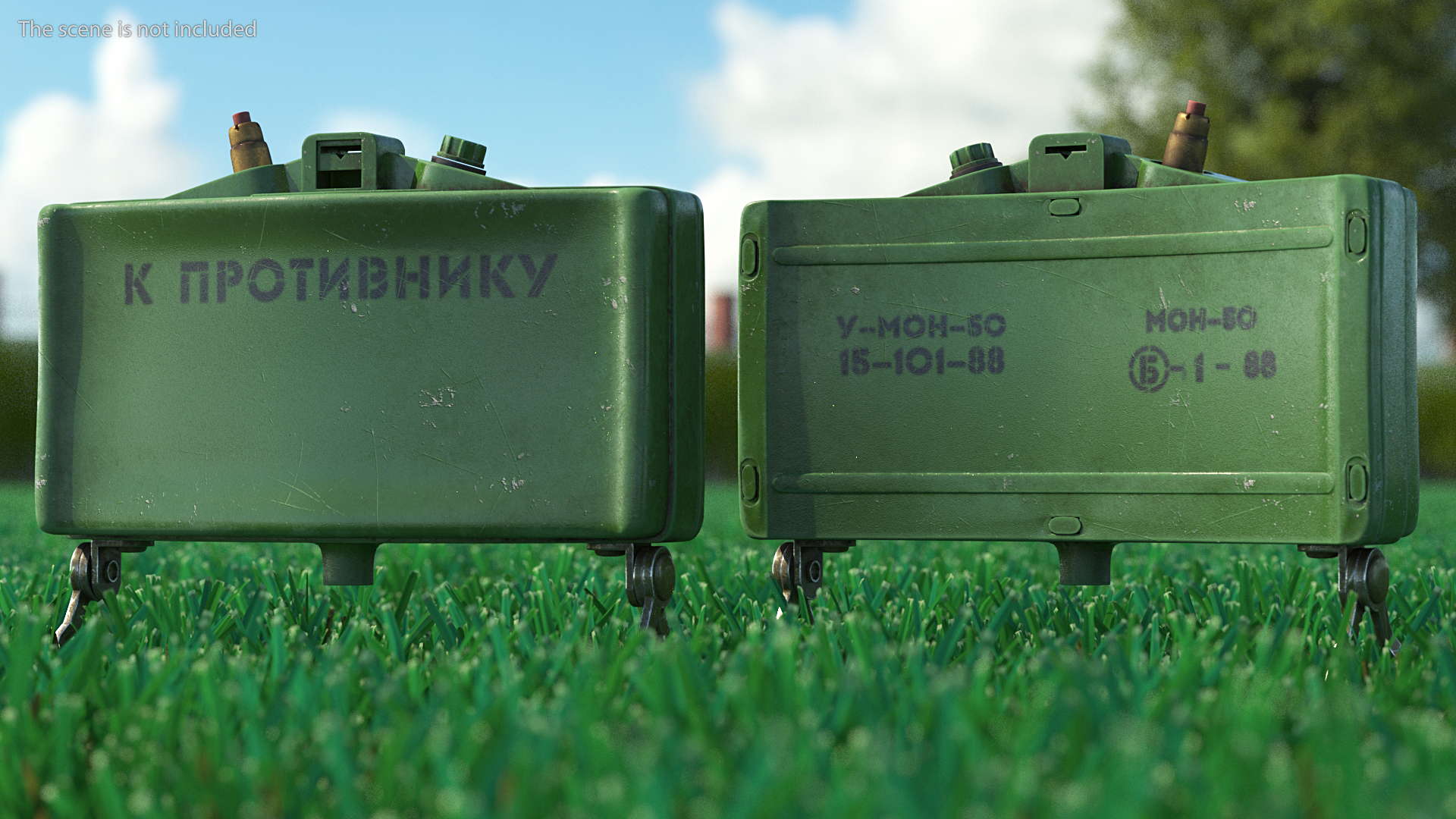 3D MON 50 Directional Anti Personnel Mine Aged model