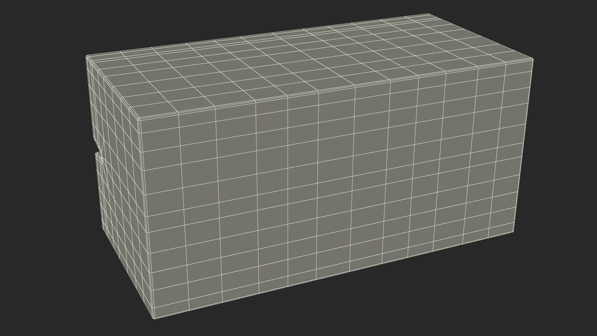 3D Cinder Block 3 Channels model