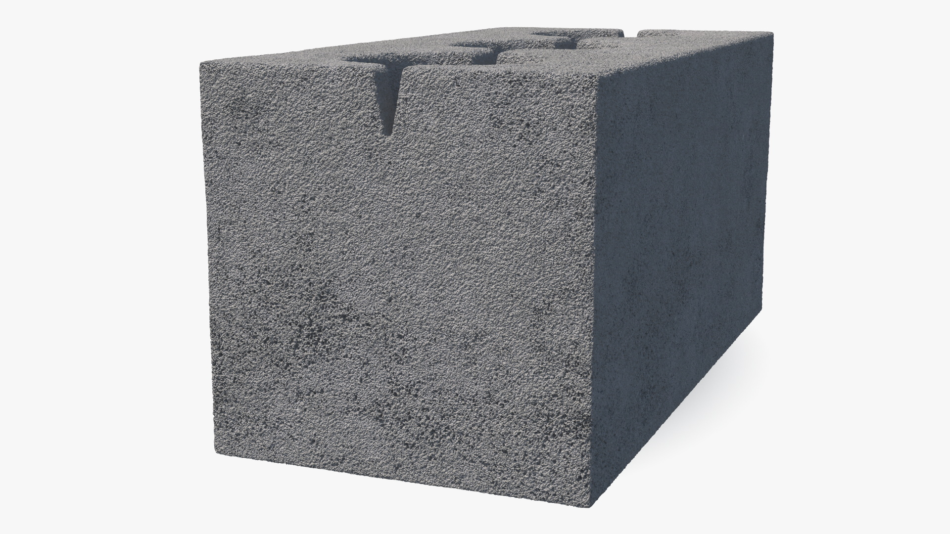 3D Cinder Block 3 Channels model