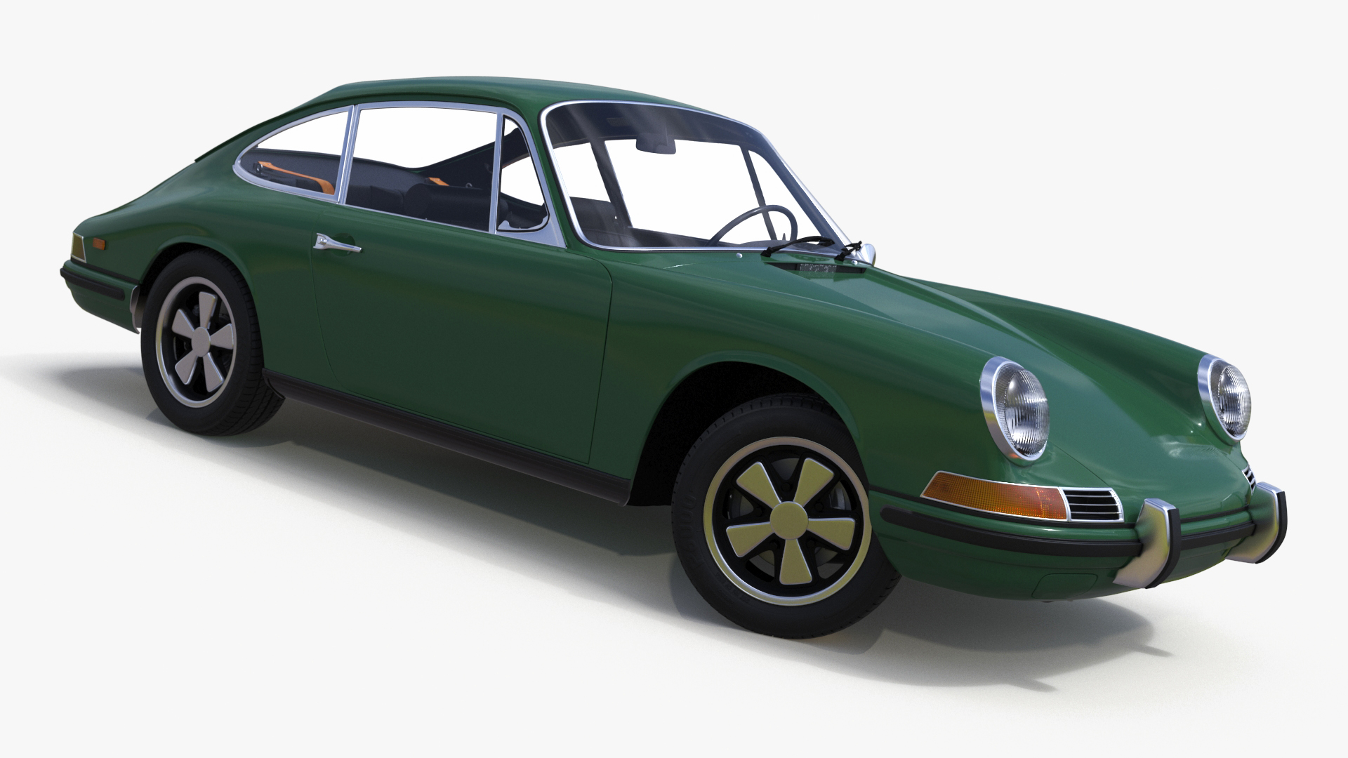 Retro Coupe Sport Car Rigged for Maya 3D