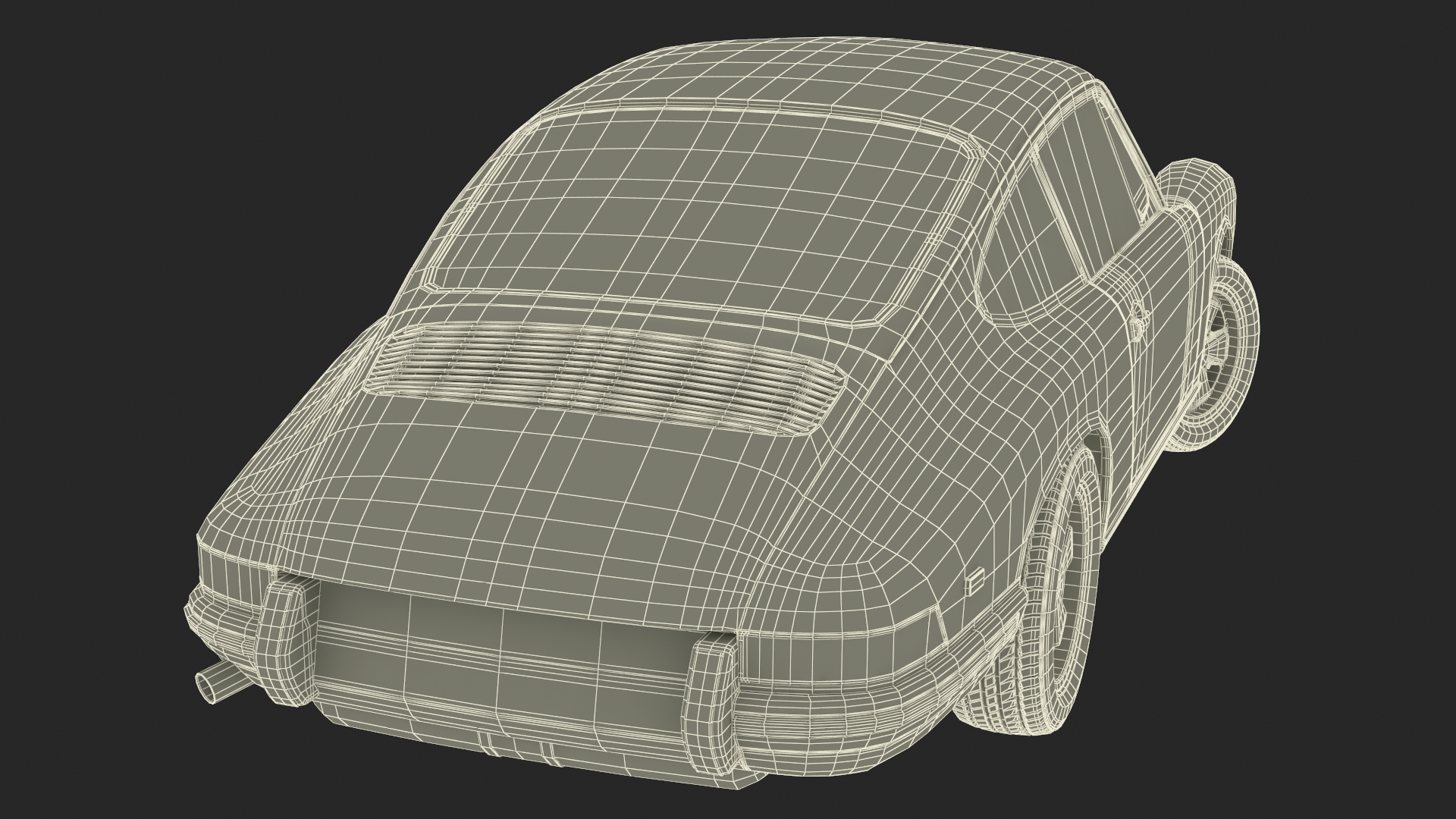 Retro Coupe Sport Car Rigged for Maya 3D