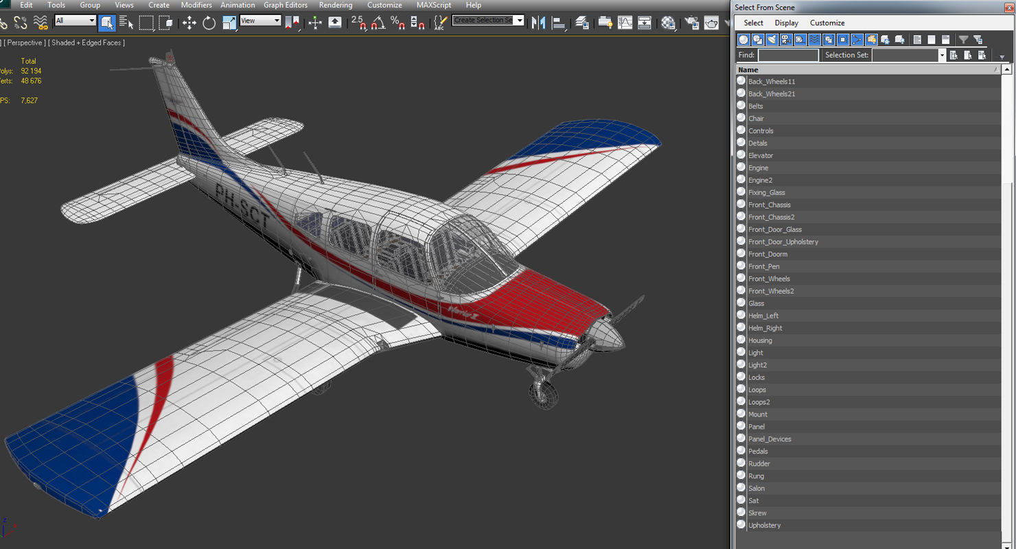 3D model Aircraft Piper PA 28 161 Warrior II