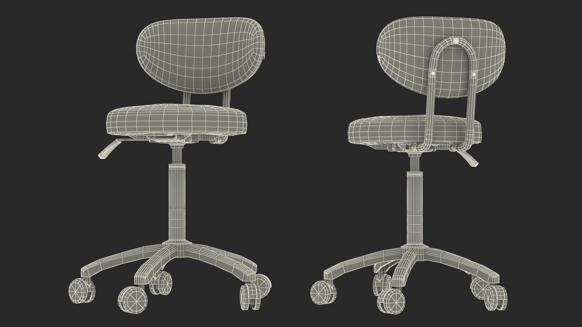 3D Doctors Office Chair White