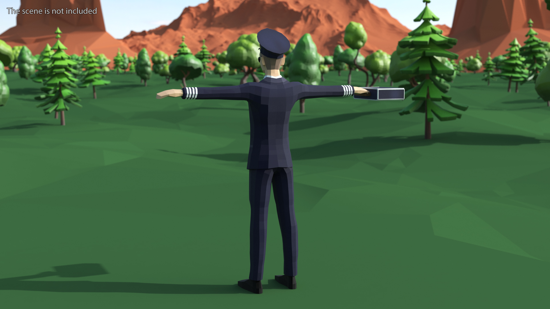 3D model Pilot Low Poly Rigged for Cinema 4D