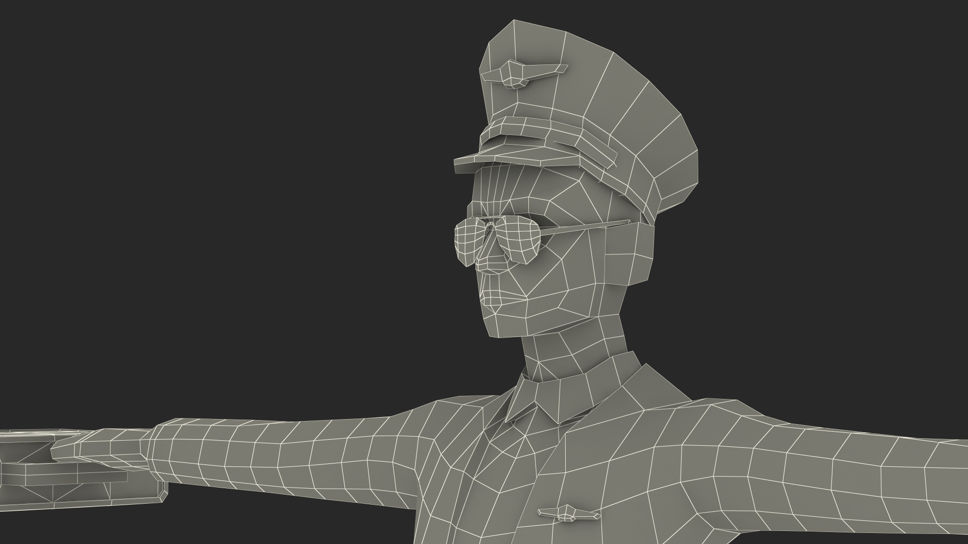 3D model Pilot Low Poly Rigged for Cinema 4D