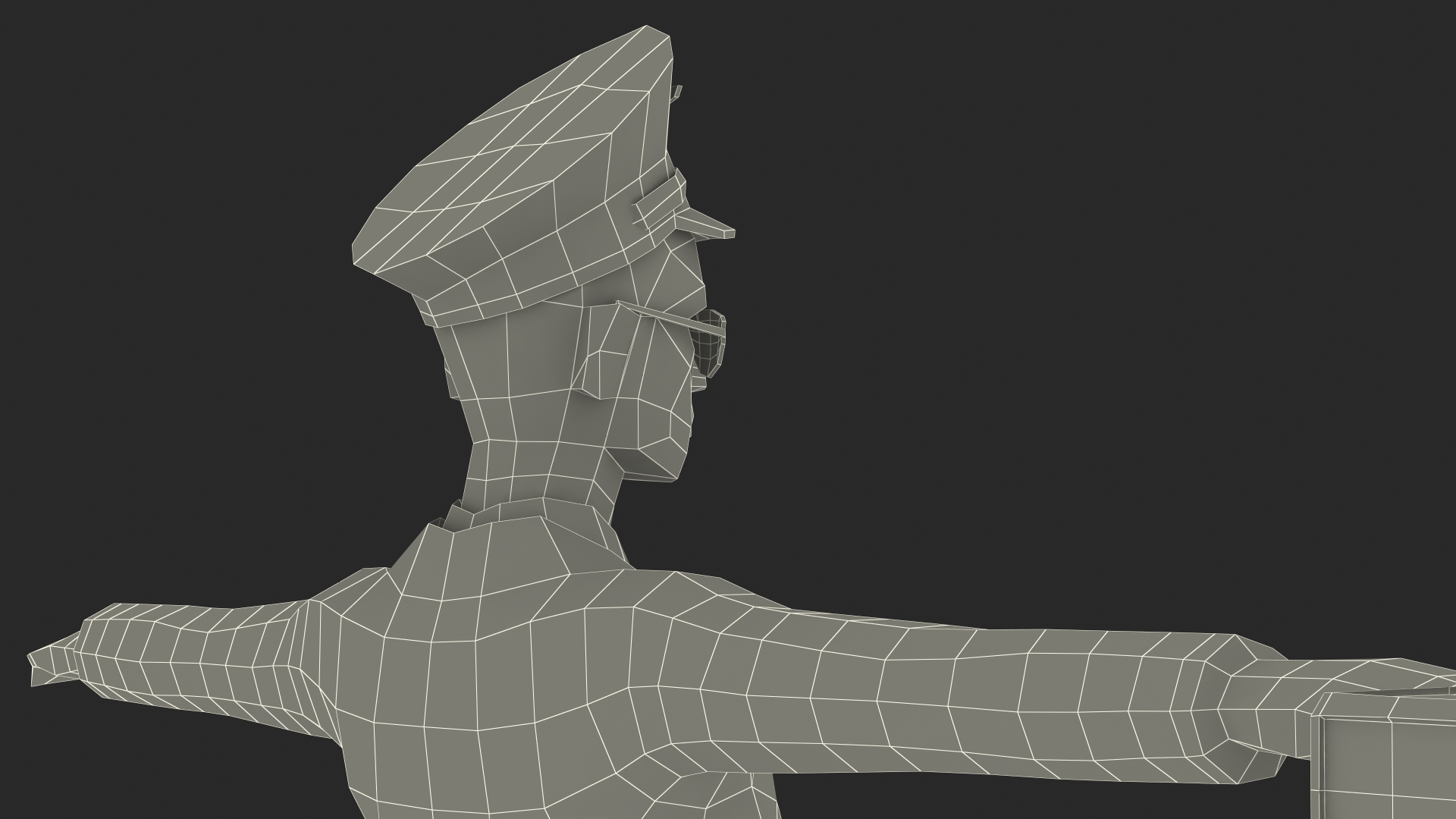 3D model Pilot Low Poly Rigged for Cinema 4D