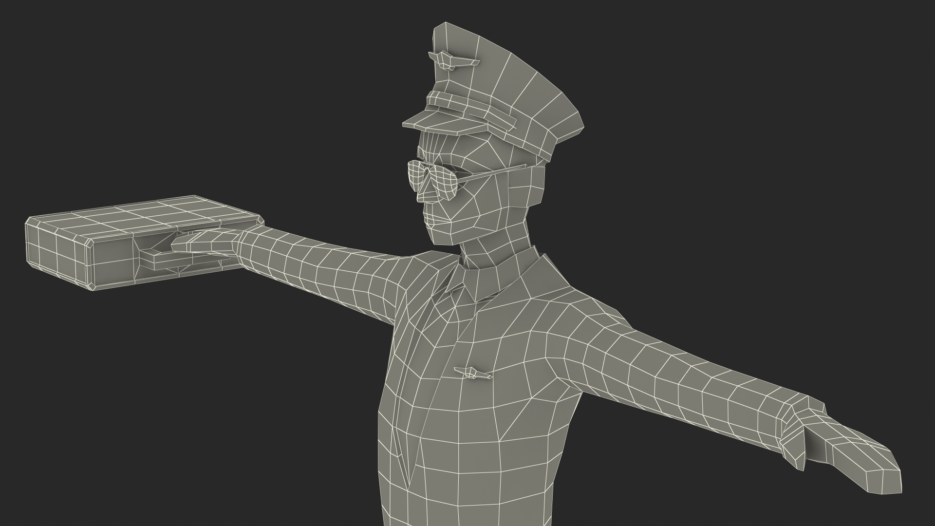 3D model Pilot Low Poly Rigged for Cinema 4D