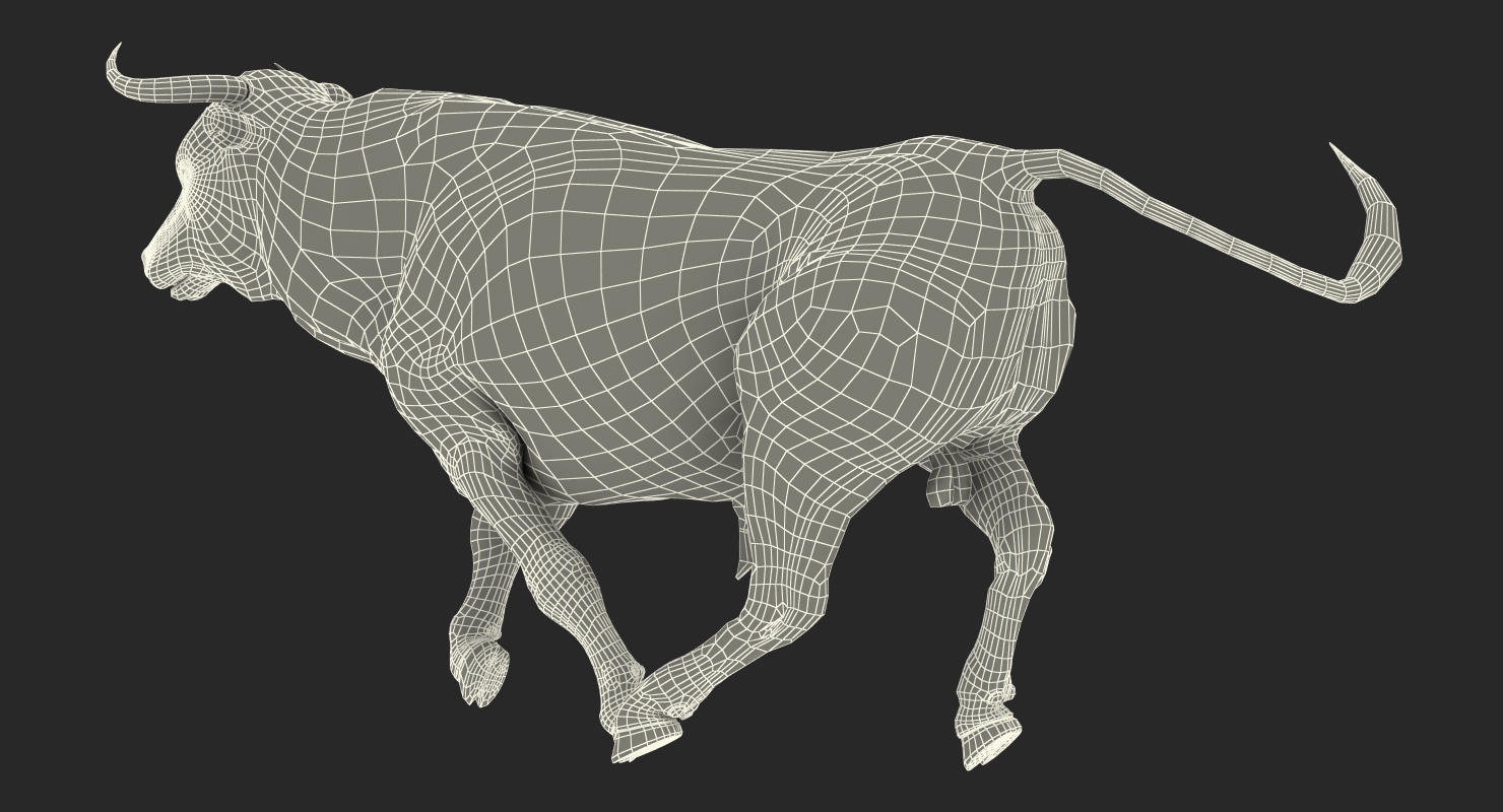 Bull Running Pose 3D