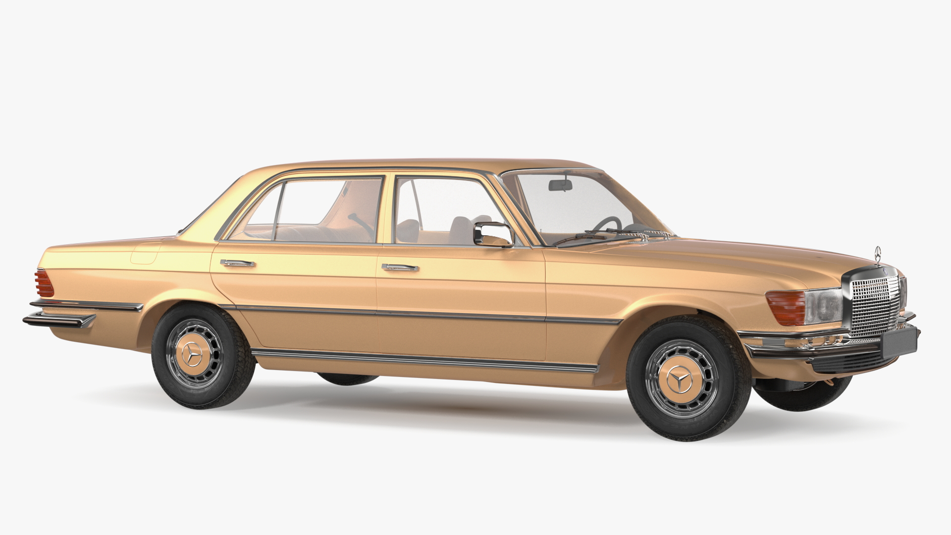 Mercedes Benz 350 SE Yellow 3D