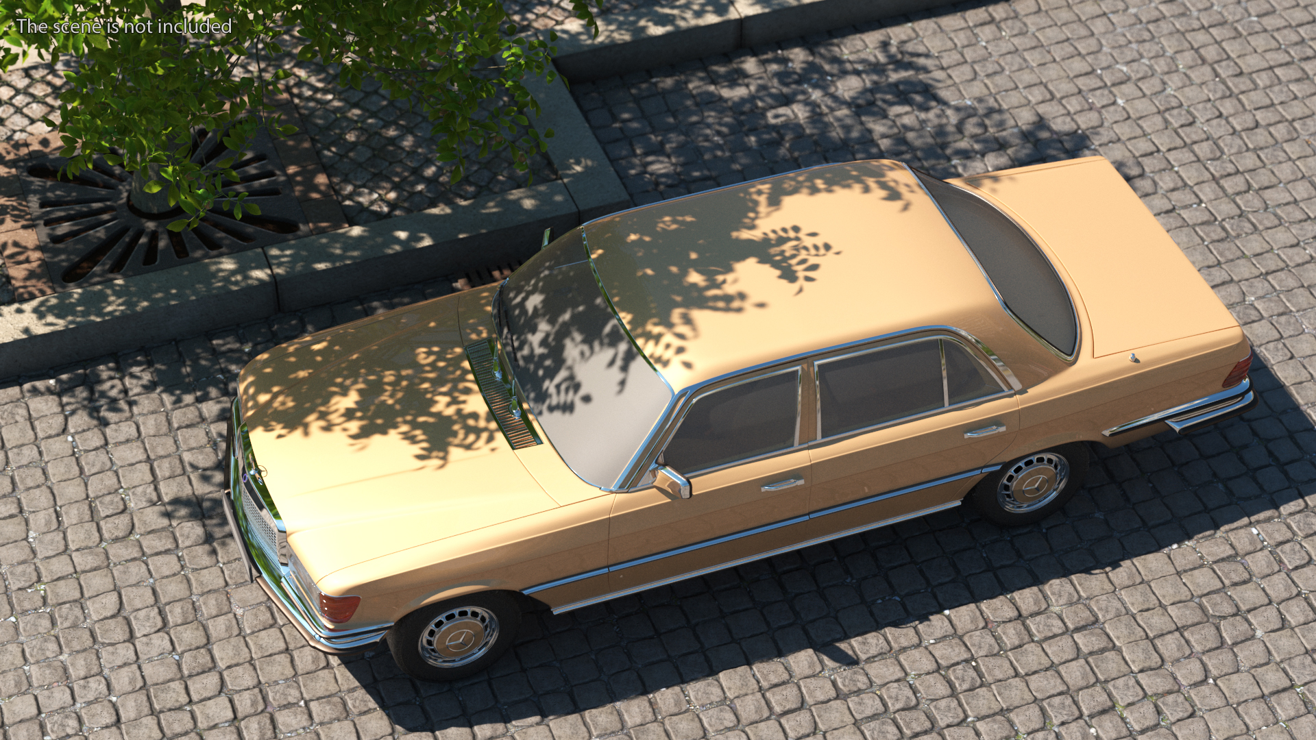 Mercedes Benz 350 SE Yellow 3D