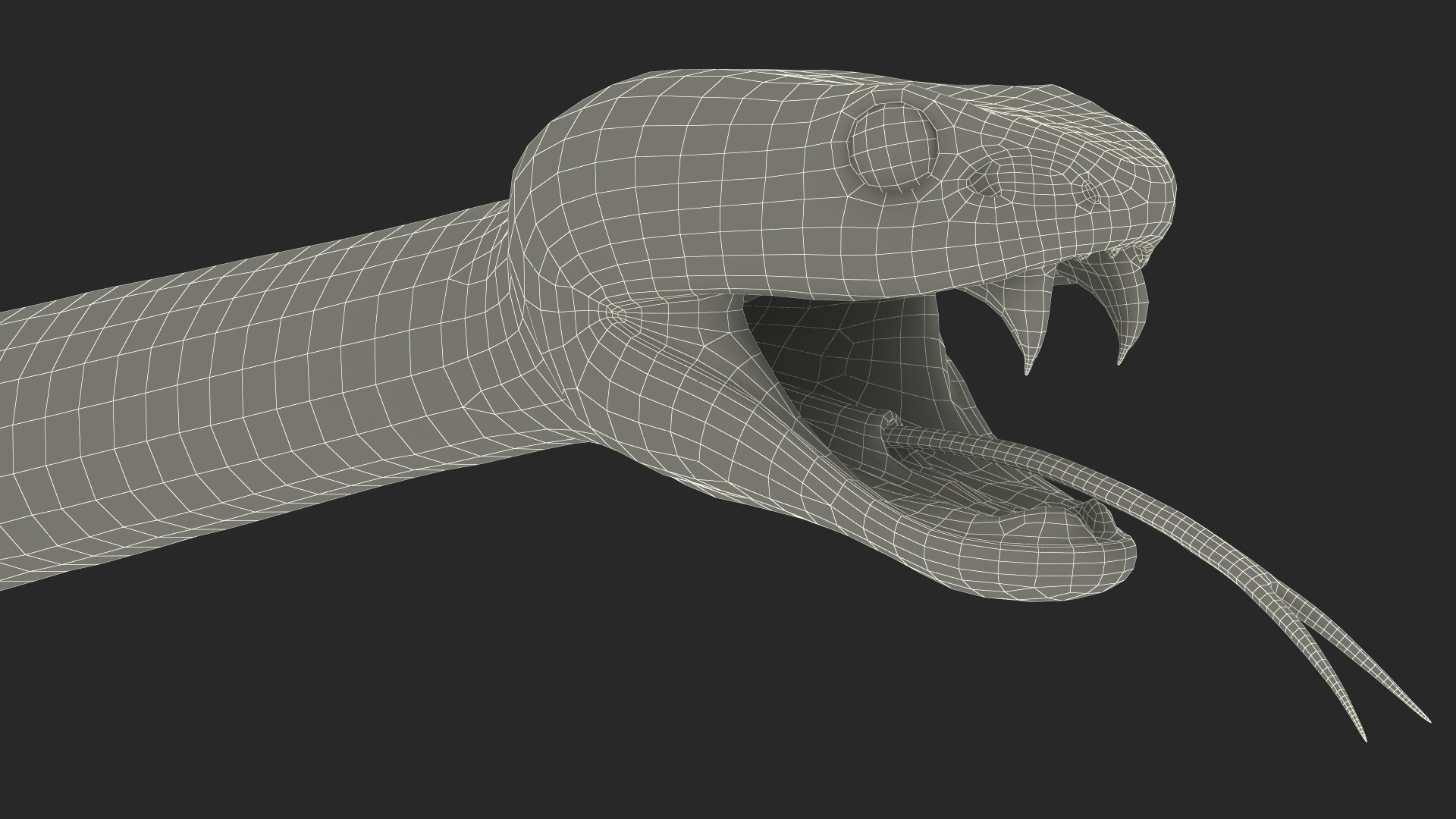 3D Blue Trimeresurus Snake model