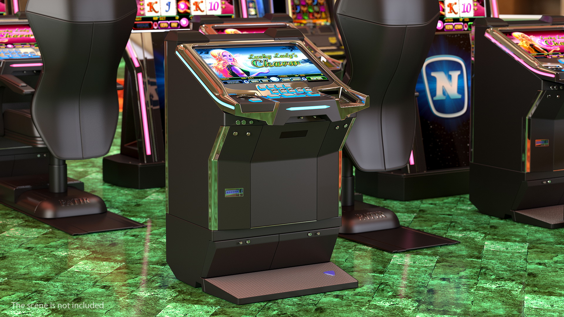 Casino Slot Machine Button Panel 3D