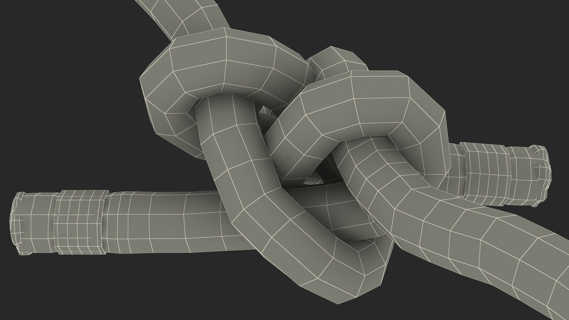 3D model Colored Carrick Bend Knot