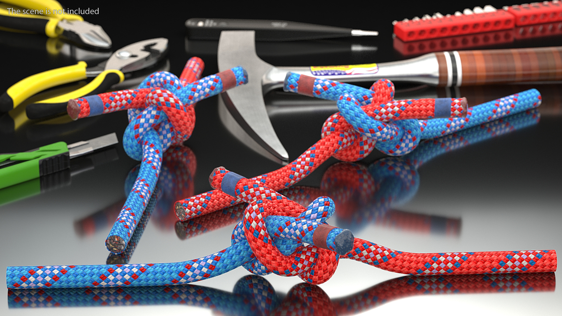 3D model Colored Carrick Bend Knot