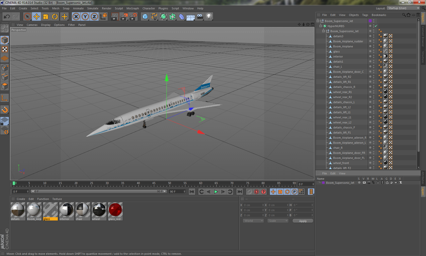 Boom Supersonic Jet 3D model