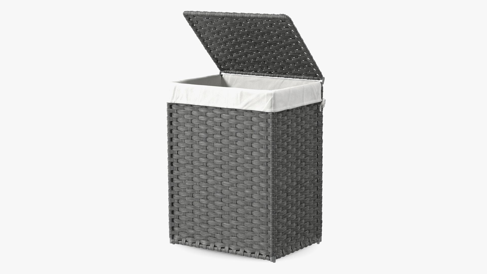 3D model Rattique Laundry Hamper with Liner Black