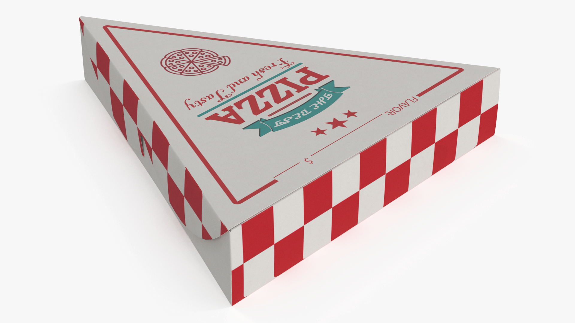 Triangle Pizza Slice Packaging Box 3D model