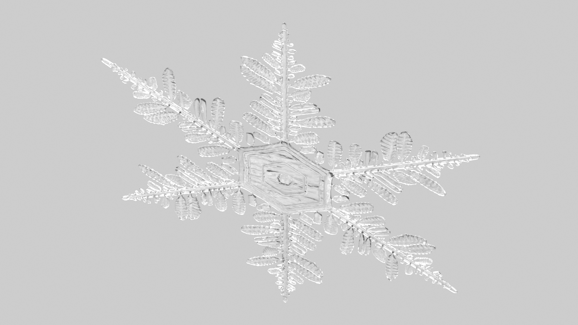 3D Detailed Snowflake model