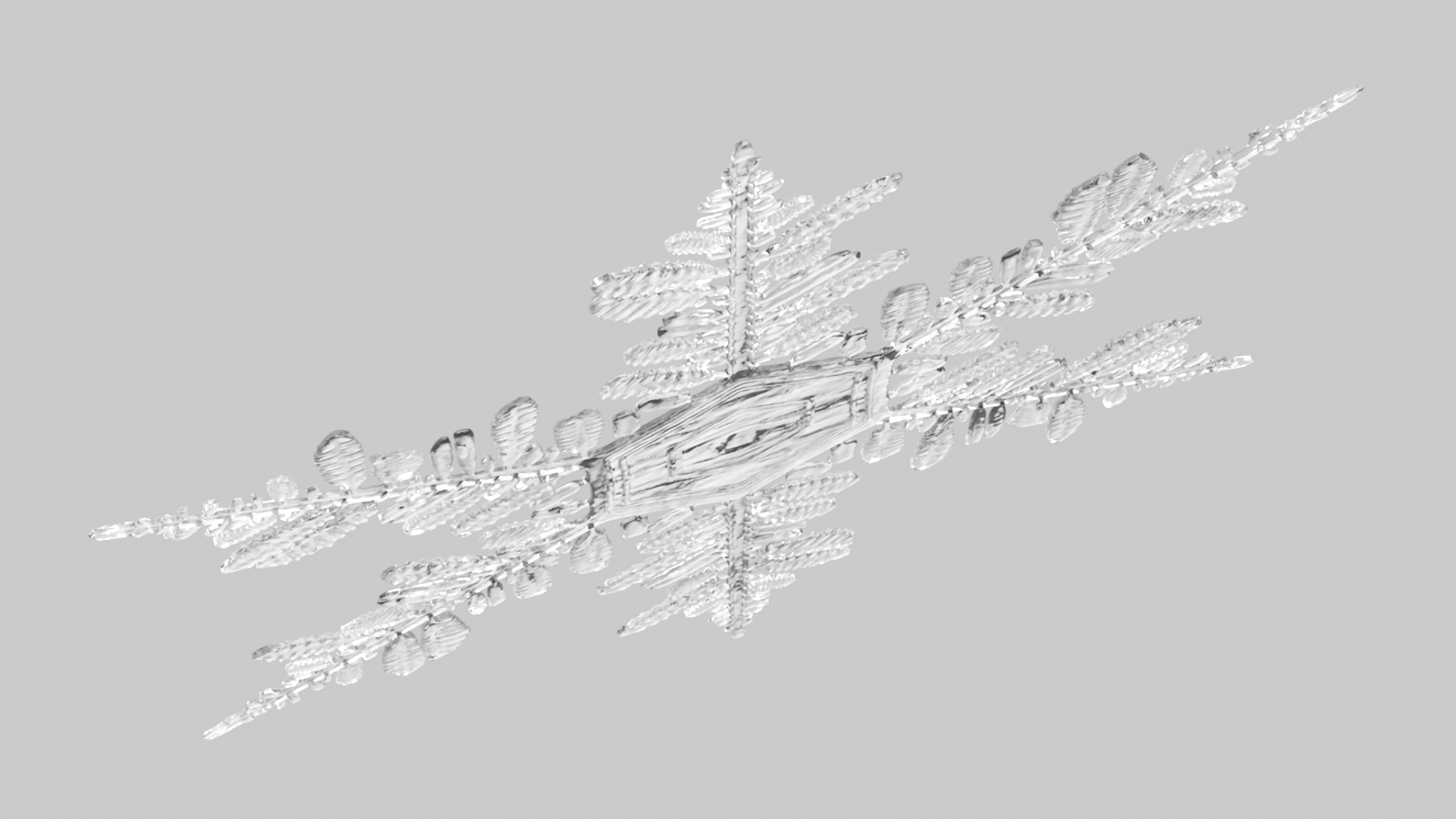 3D Detailed Snowflake model