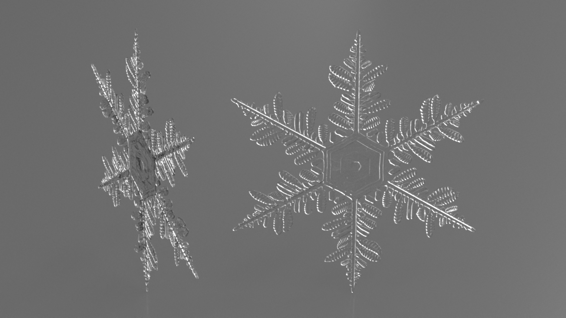 3D Detailed Snowflake model