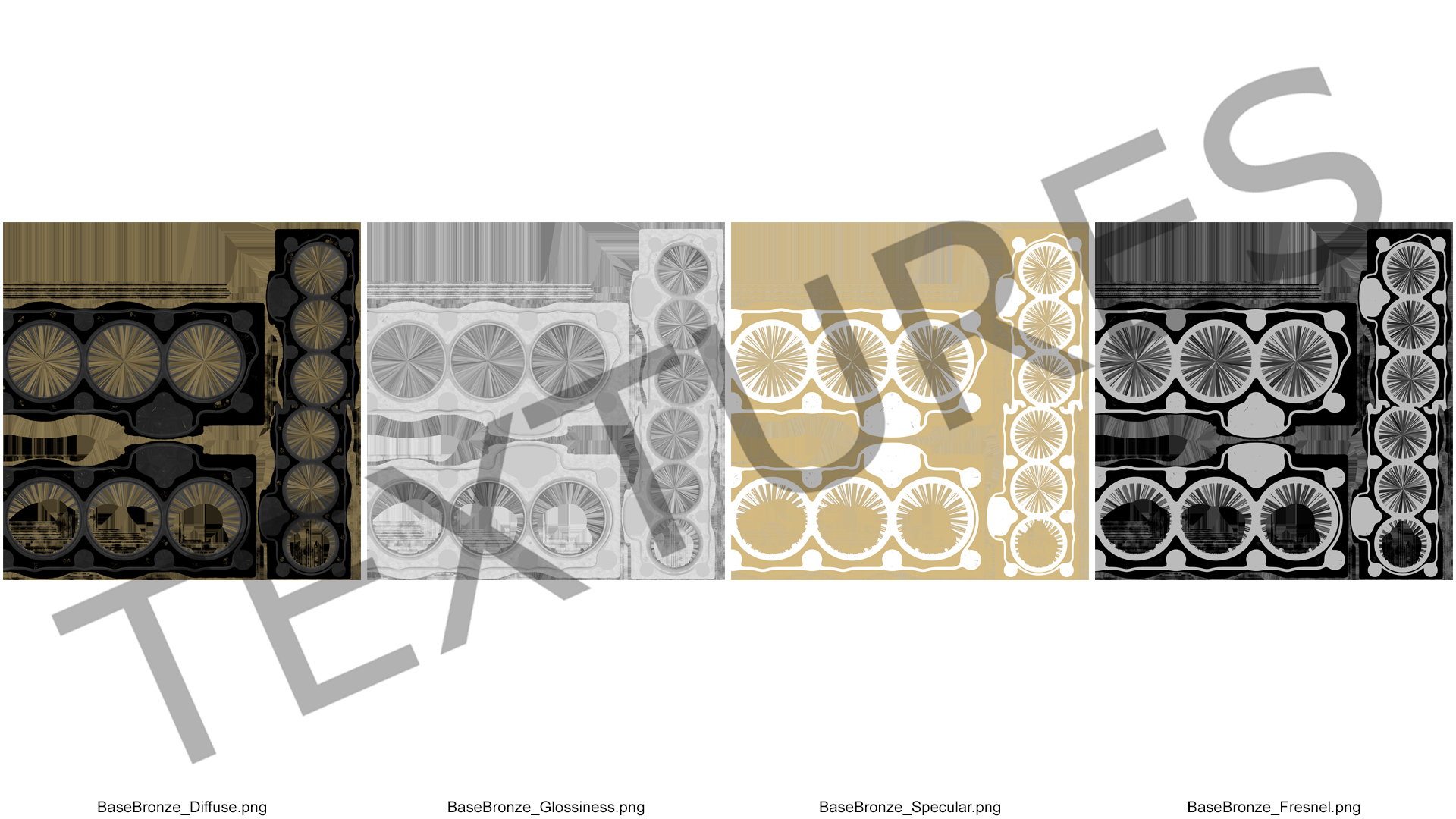 3D Head Gasket 6 Cylinder 1GFE Brass model