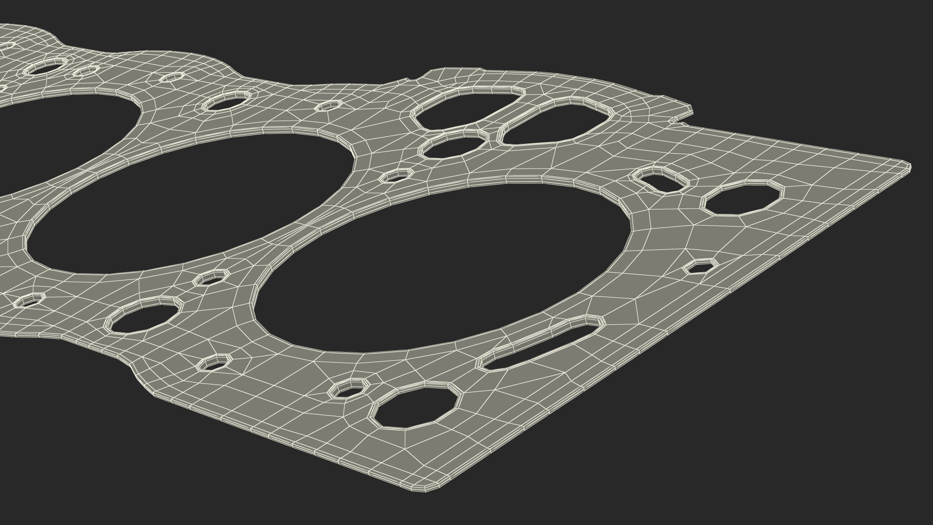 3D Head Gasket 6 Cylinder 1GFE Brass model