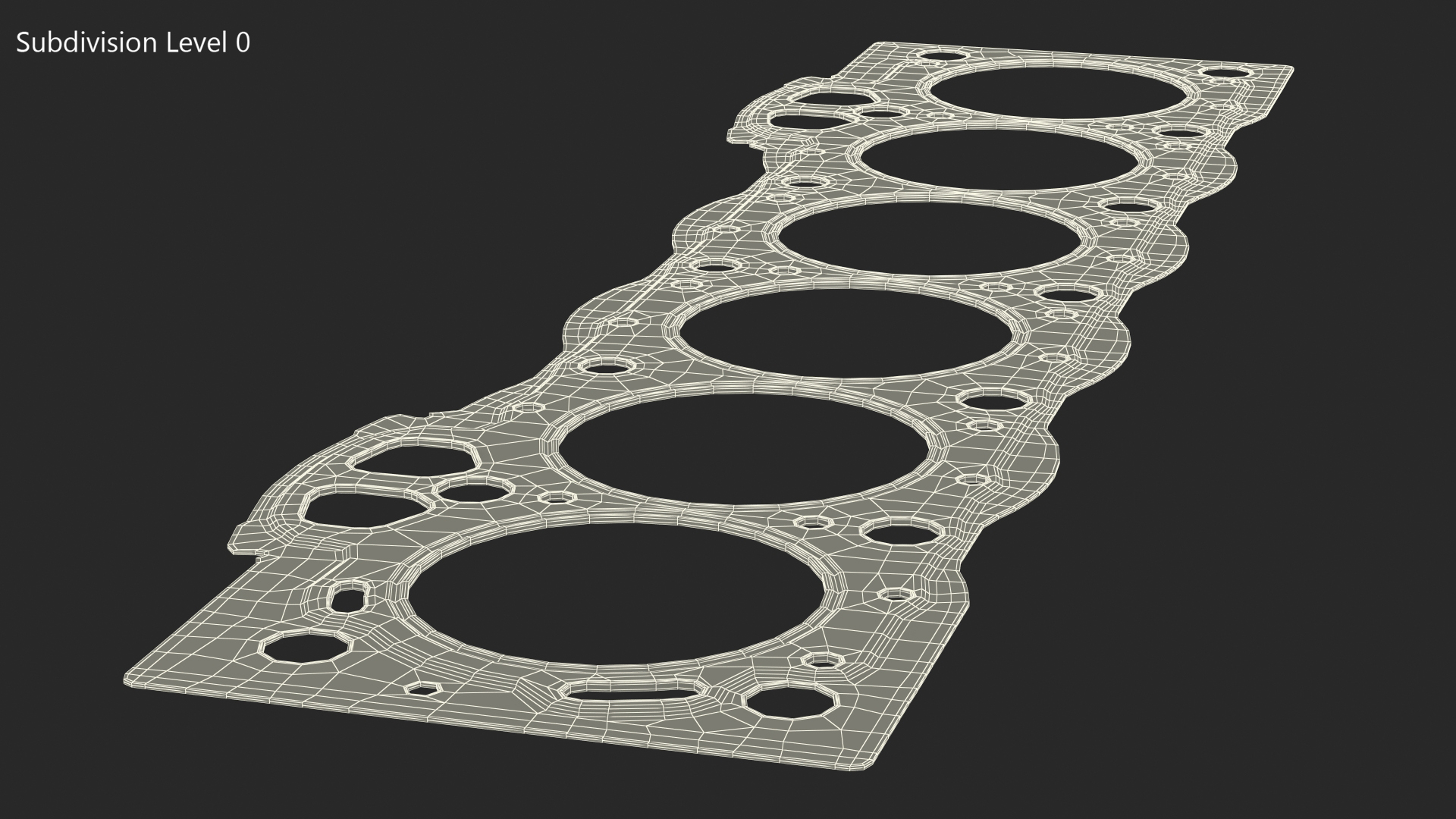 3D Head Gasket 6 Cylinder 1GFE Brass model