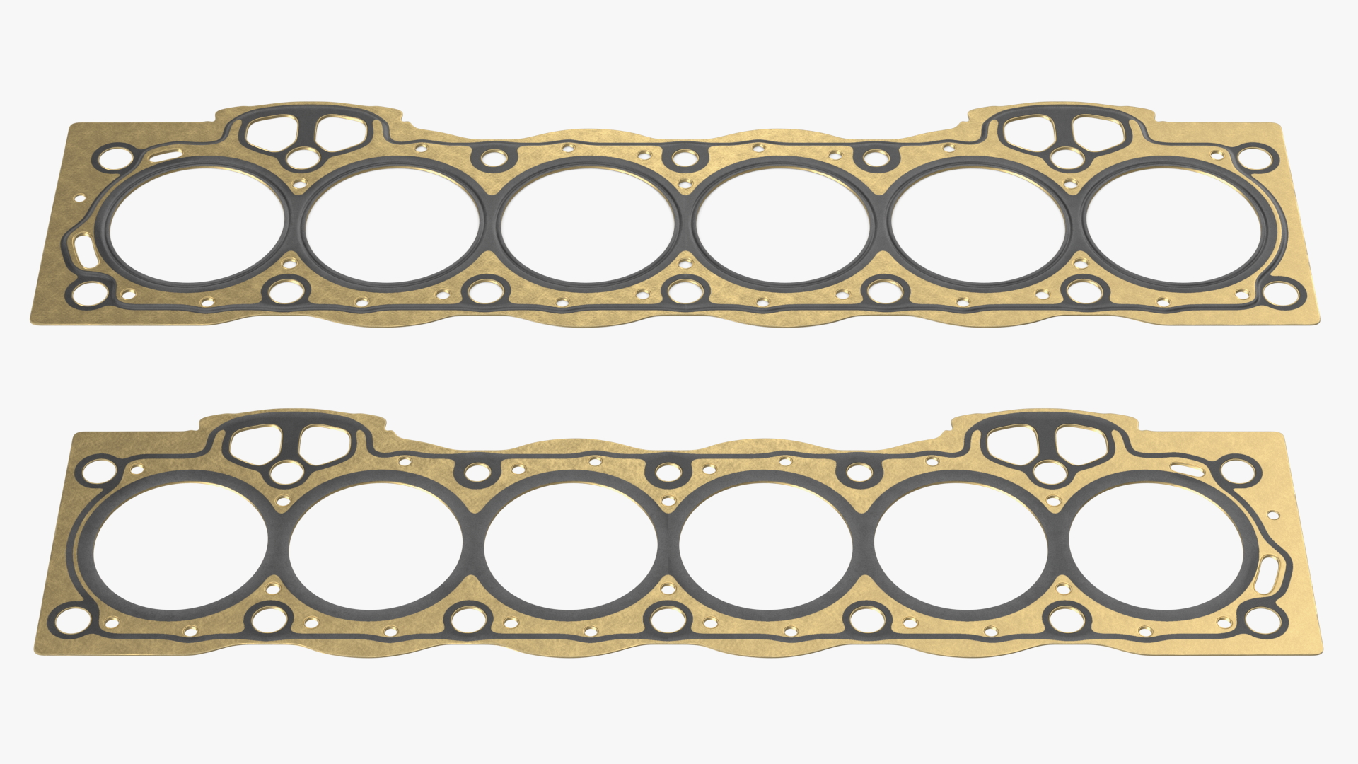 3D Head Gasket 6 Cylinder 1GFE Brass model