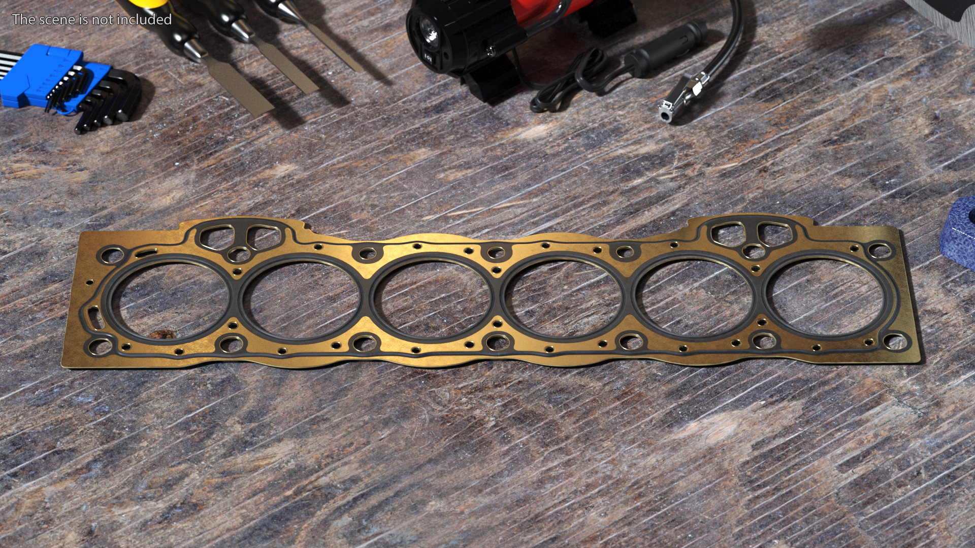 3D Head Gasket 6 Cylinder 1GFE Brass model