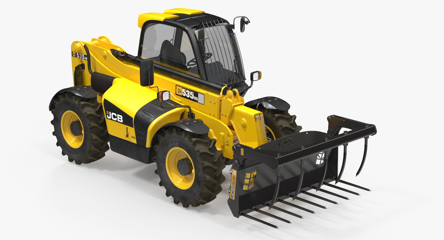 3D JCB 535 Hydraulic Telehandler Forklift model