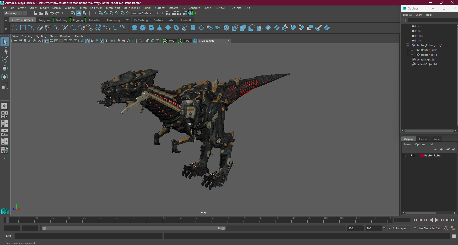 Raptor Robot 3D