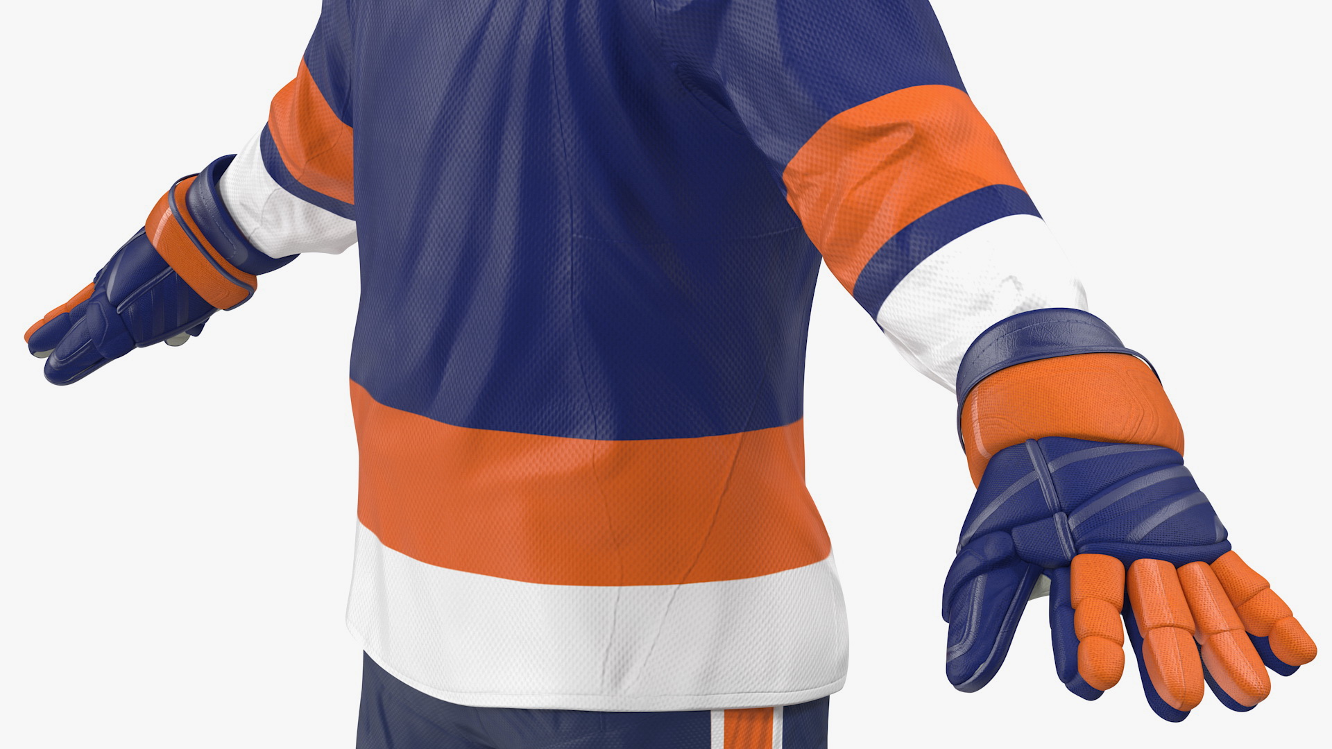 3D model Hockey Player Blue Rigged