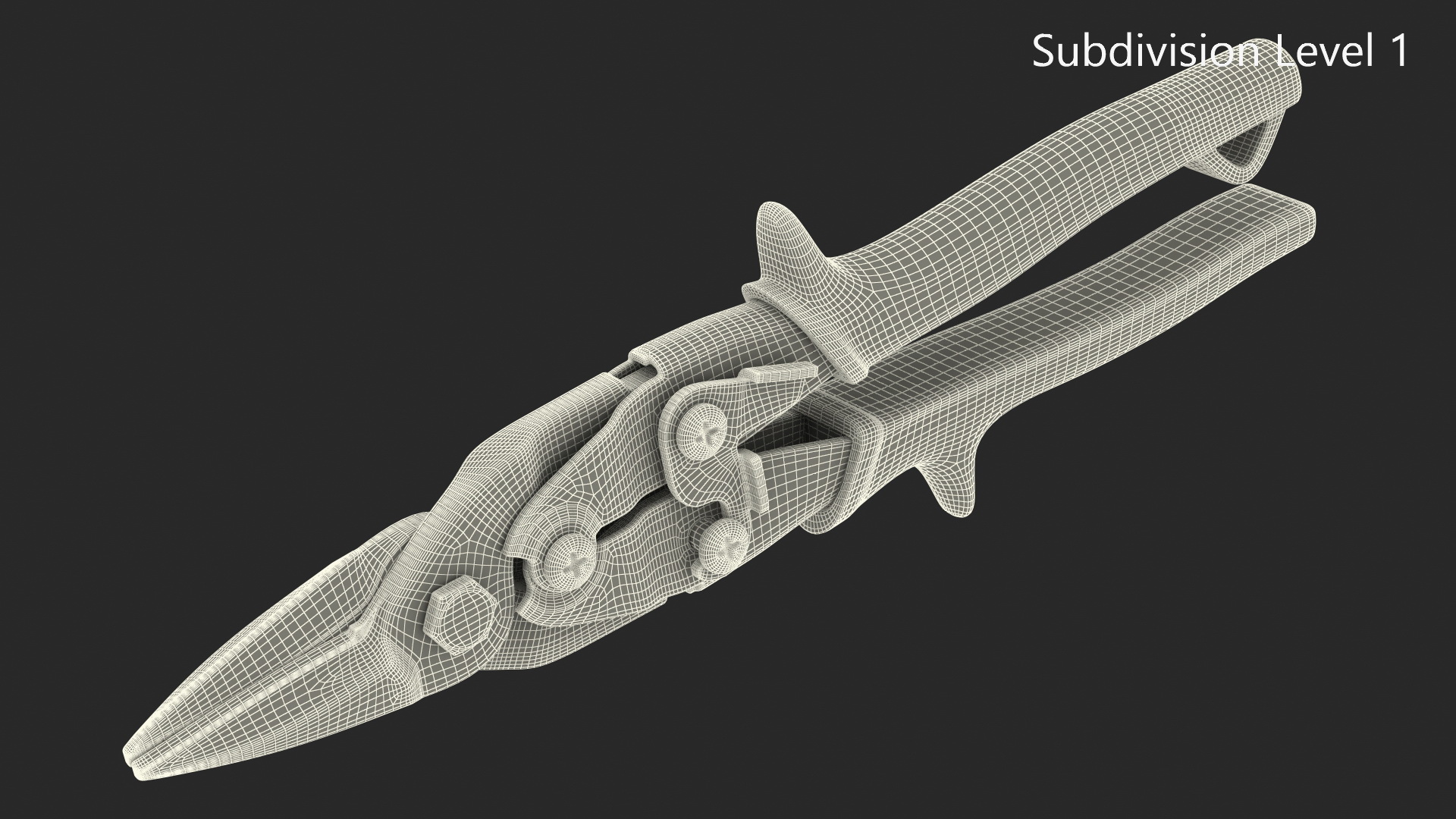 3D model Aviation Snips Green