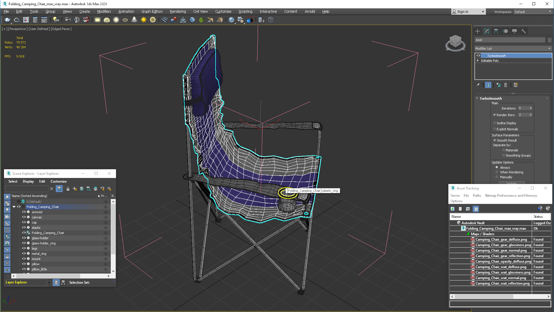 3D Folding Camping Chair