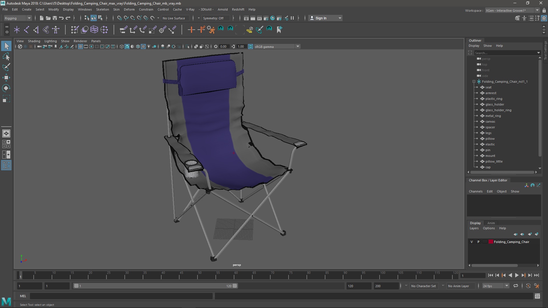 3D Folding Camping Chair