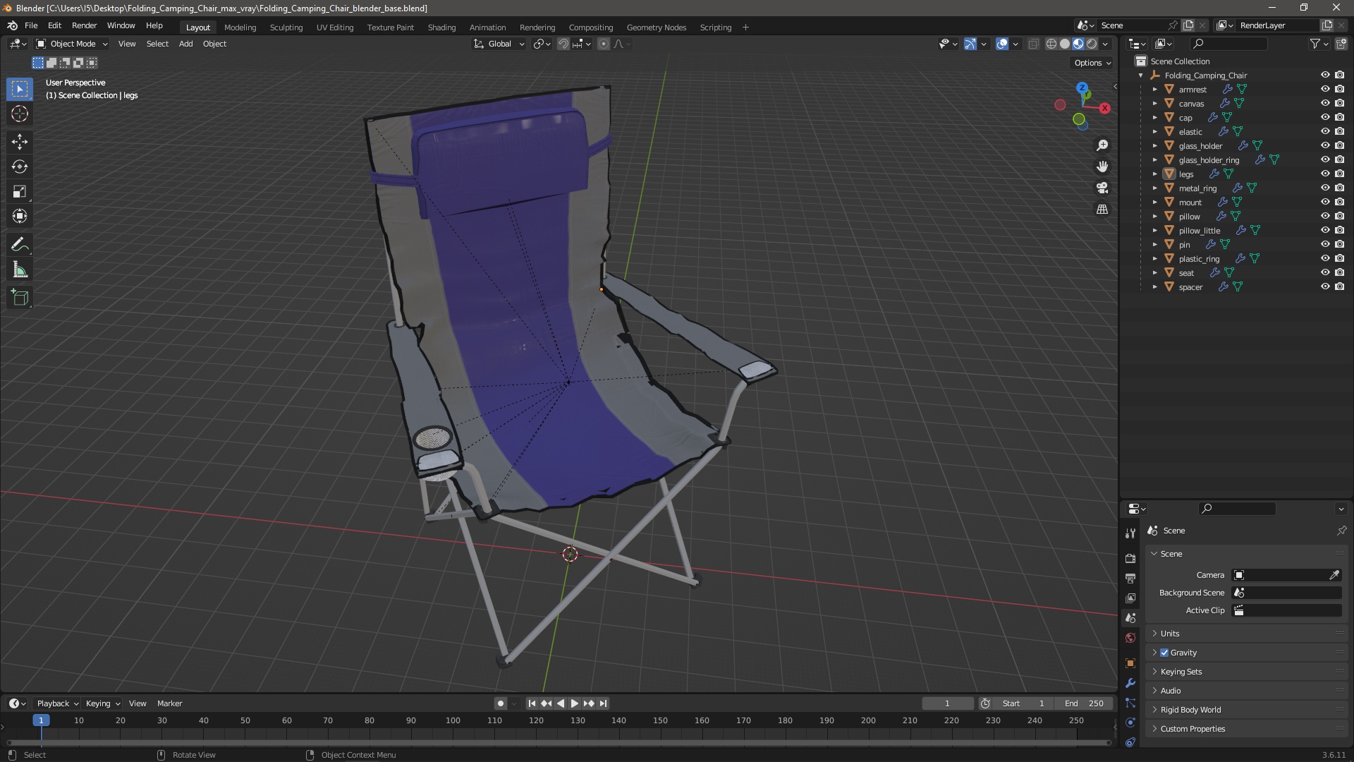 3D Folding Camping Chair