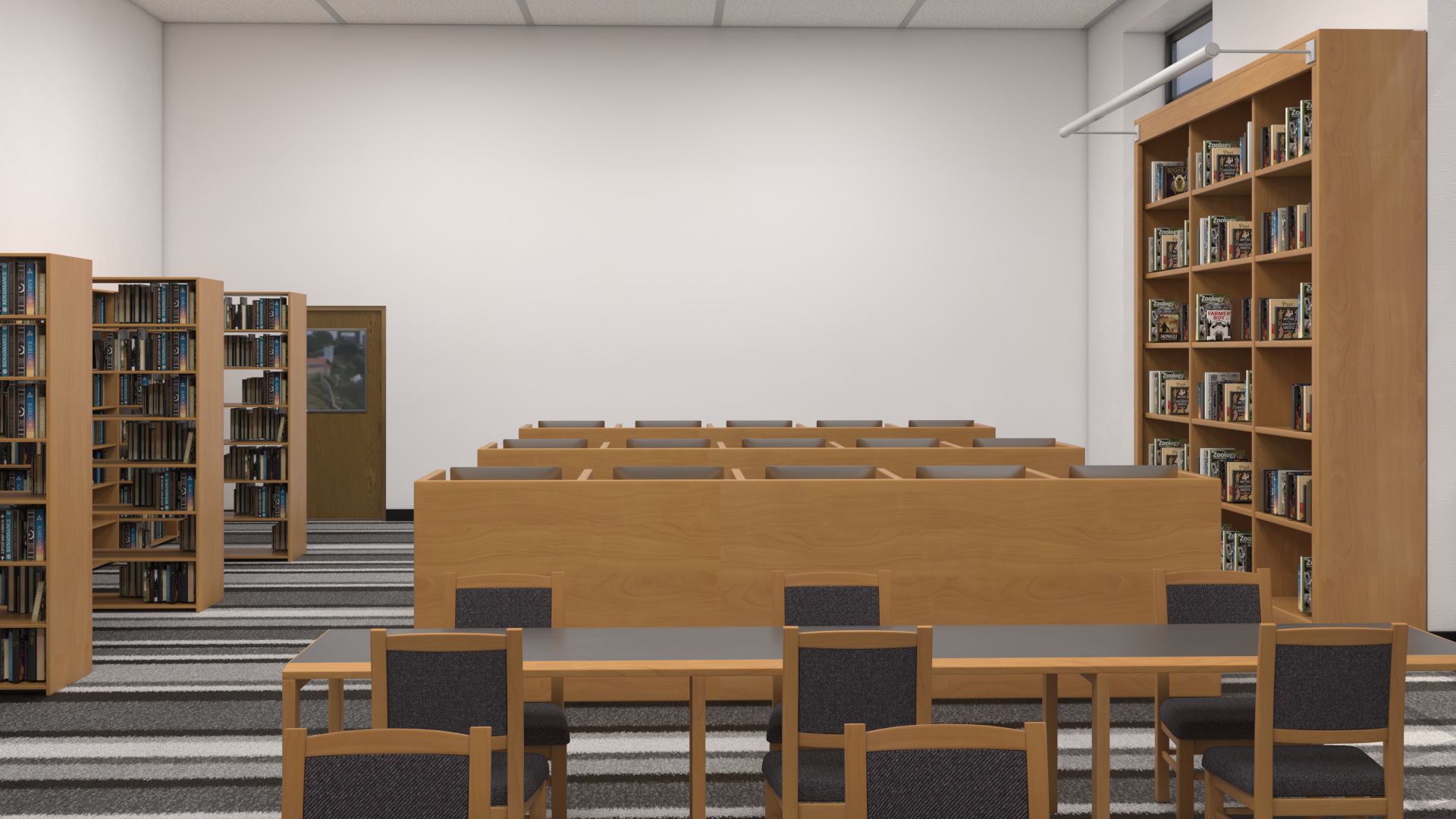 3D School Library Interior model