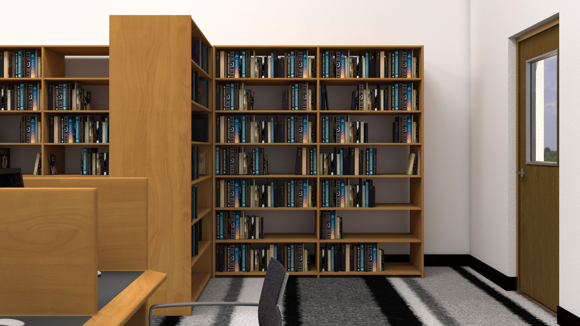 3D School Library Interior model