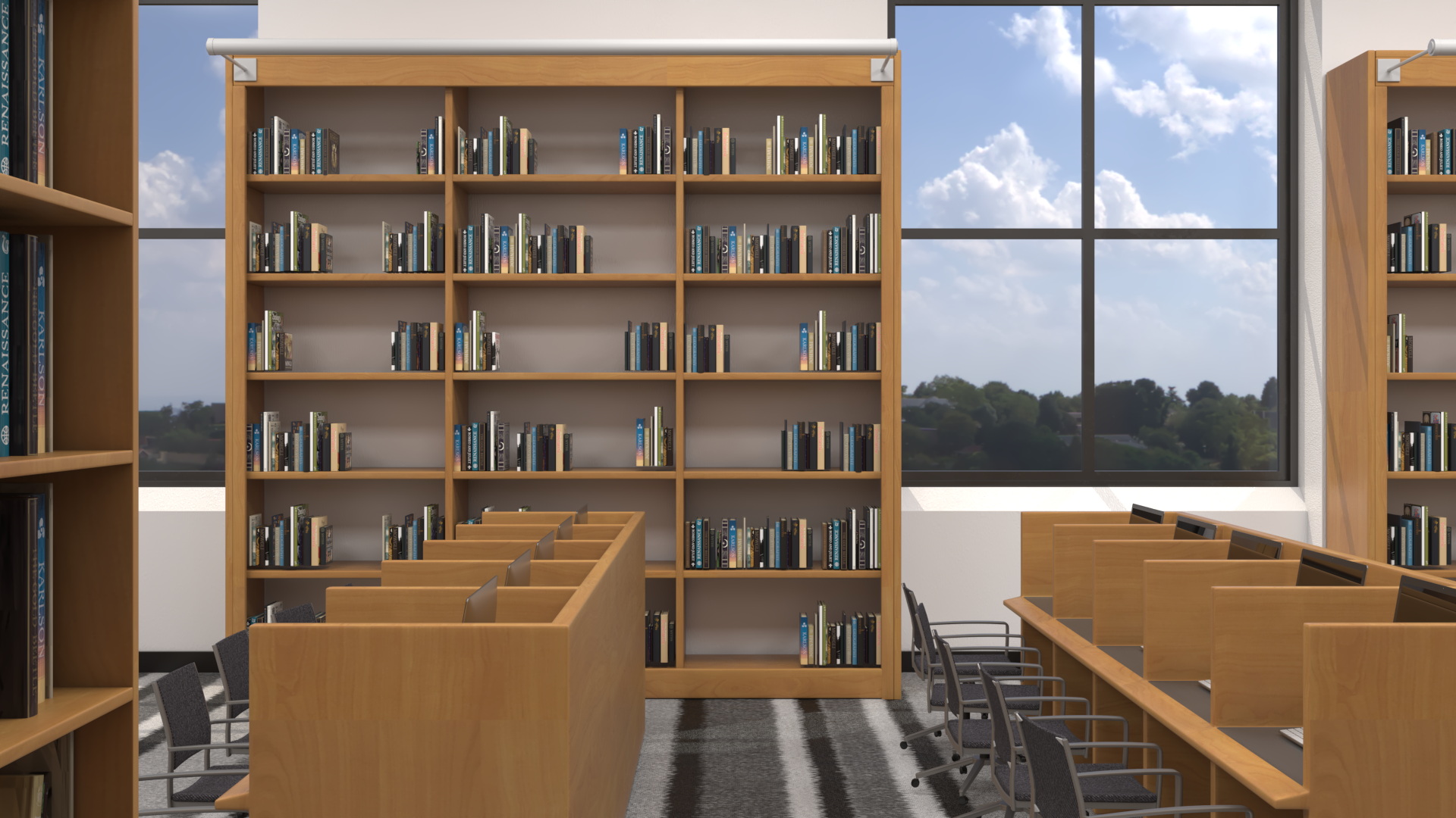 3D School Library Interior model